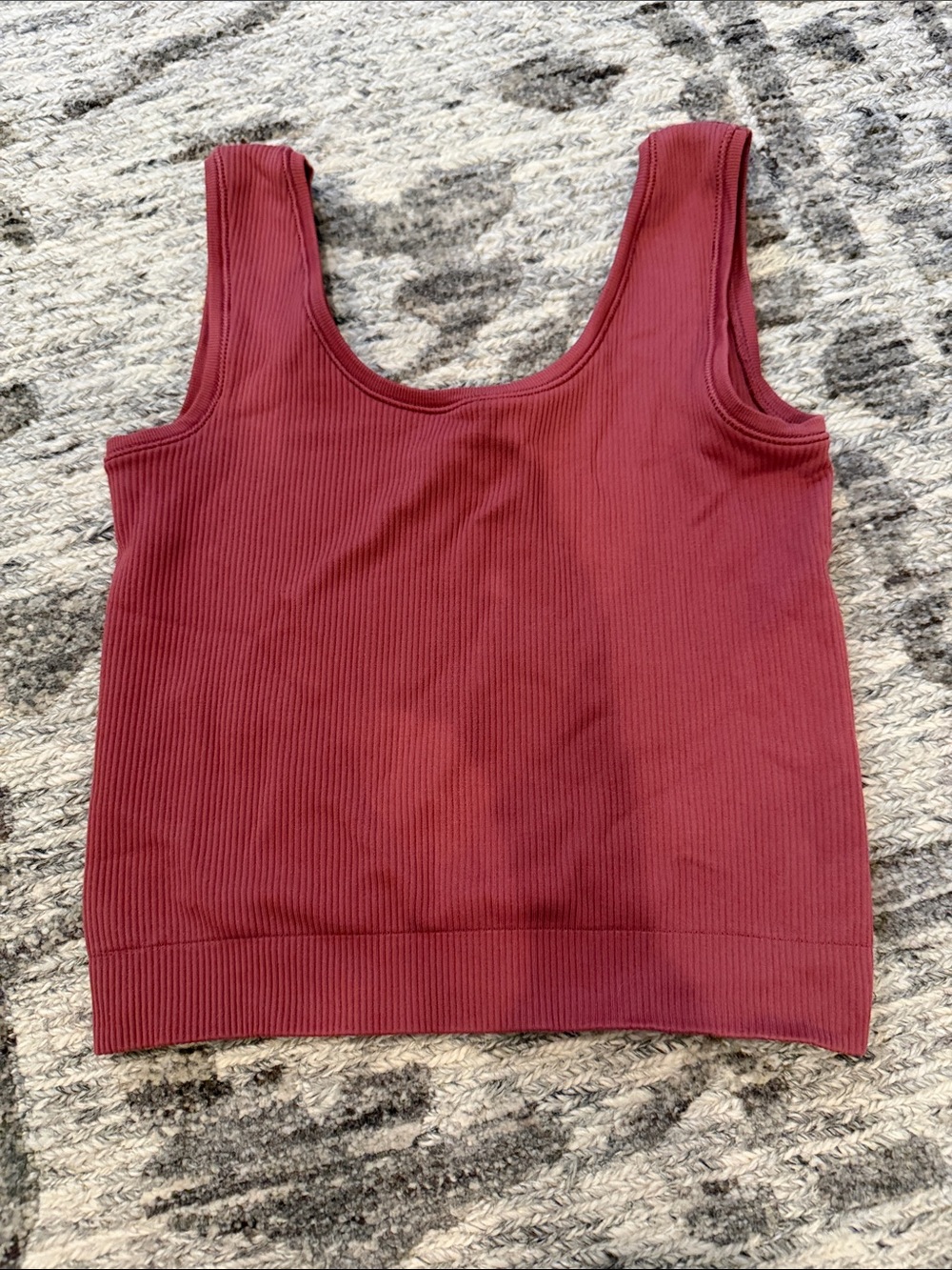 Athleta Ribbed Scoop Tank - Wine